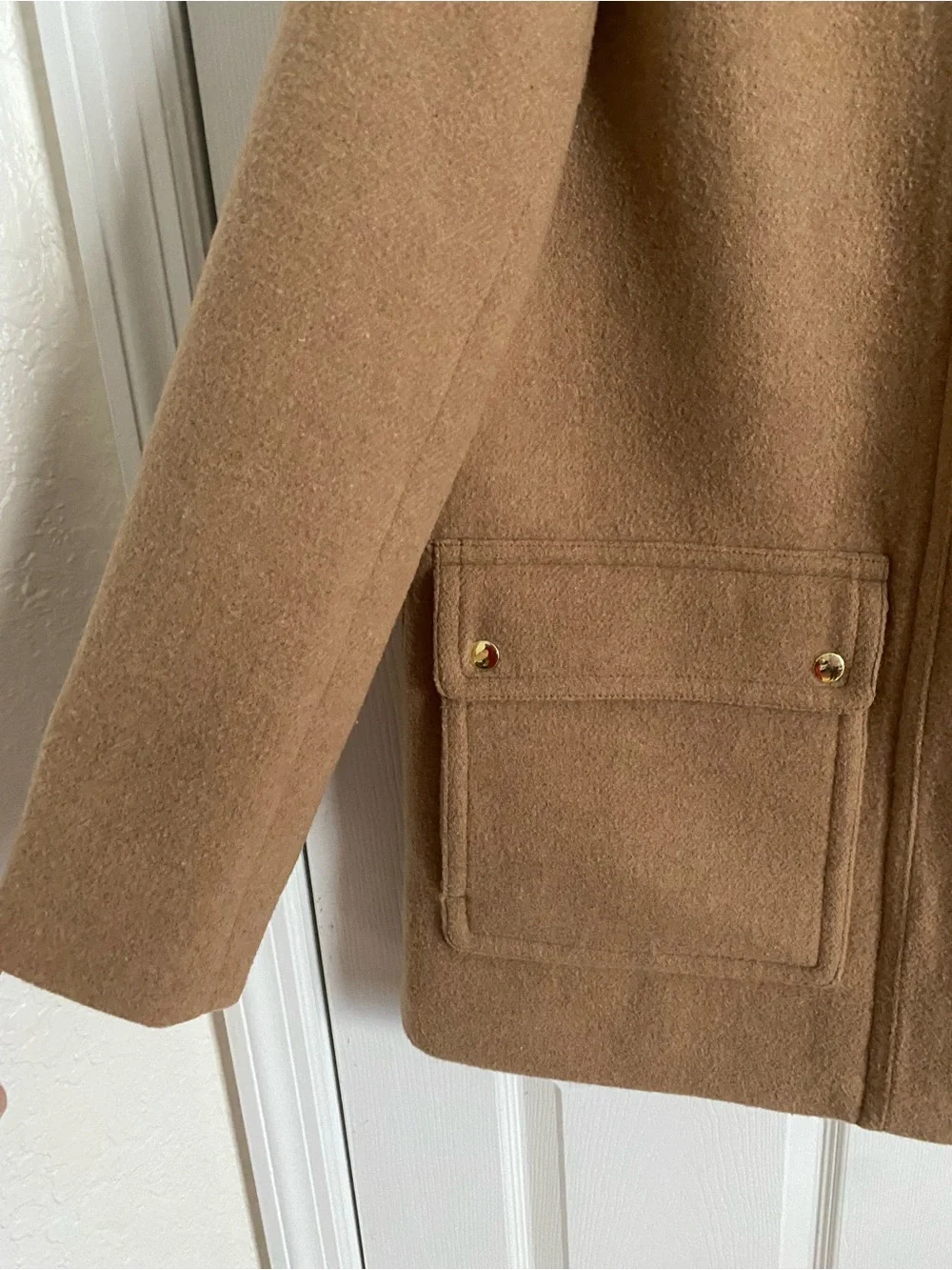 J.Crew Camel Wool Blend Faux Fur Hood Thinsulate Parka Coat | Size 12